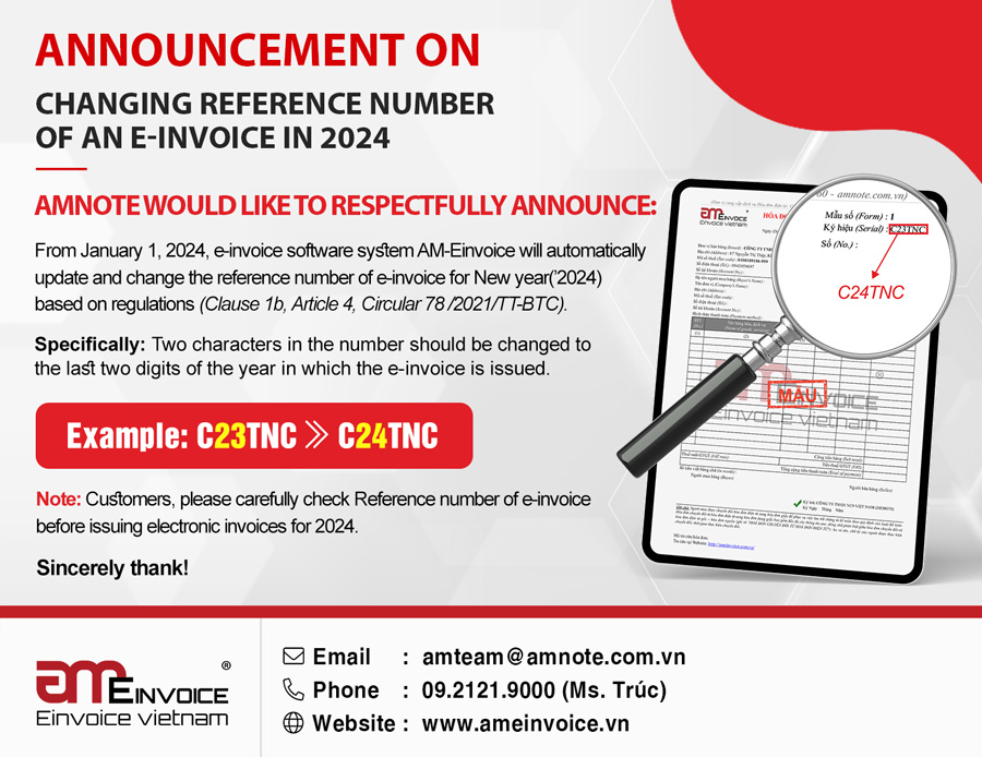 ANNOUNCEMENT ON CHANGING REFERENCE NUMBER OF AN E INVOICE IN 2024   Popup Ameinvoice En1 1 